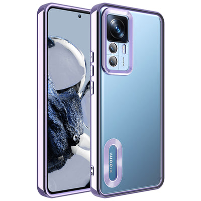 Xiaomi Mi 12T Pro Kılıf Kamera Korumalı Logo Gösteren Zore Omega Kapak Gold