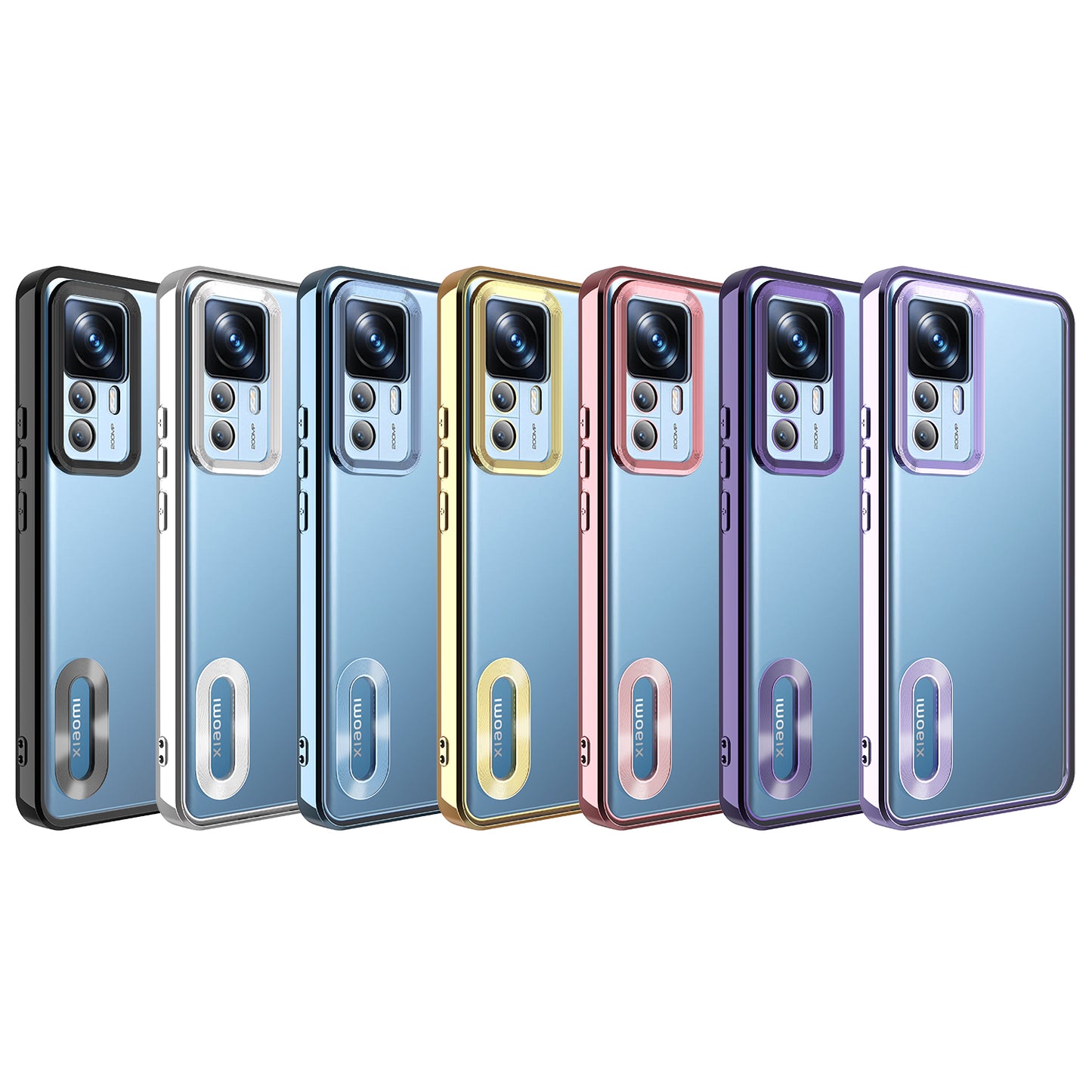 Xiaomi Mi 12T Pro Kılıf Kamera Korumalı Logo Gösteren Zore Omega Kapak Sierra Mavi