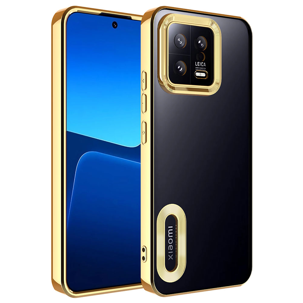 Xiaomi Mi 13 Kılıf Kamera Korumalı Logo Gösteren Zore Omega Kapak Lila