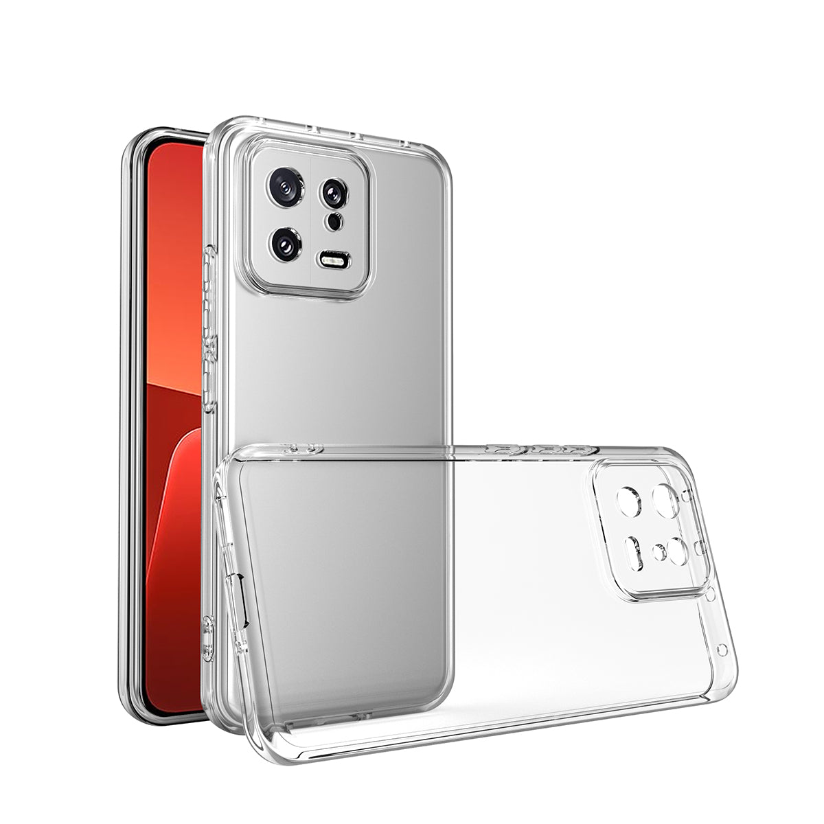 Xiaomi Mi 13 Kılıf Zore Kamera Korumalı Süper Silikon Kapak Renksiz