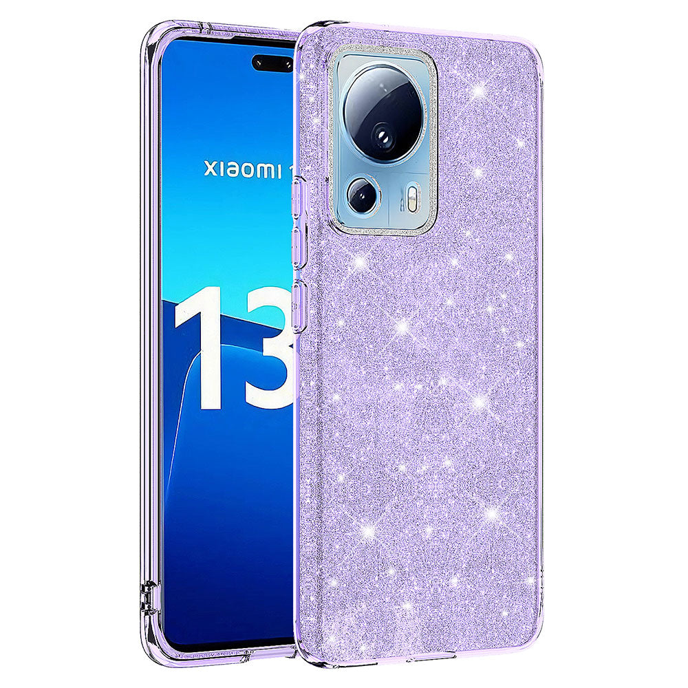 Xiaomi Mi 13 Lite Kılıf Zore Shining Silikon Mor