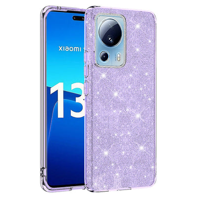 Xiaomi Mi 13 Lite Kılıf Zore Shining Silikon Mor
