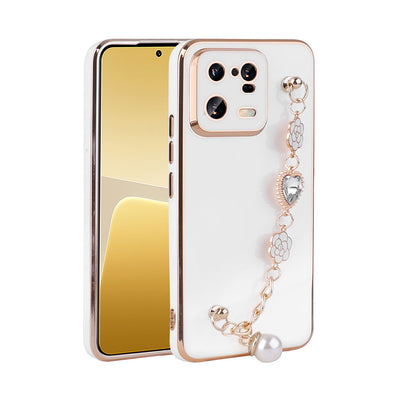 Xiaomi Mi 13 Pro Kılıf El Tutamaçlı Kamera Korumalı Zore Taka Silikon Kapak Beyaz