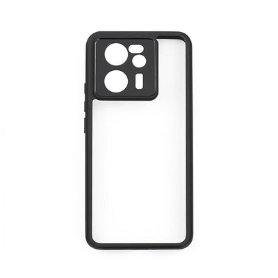 Xiaomi Mi 13T Pro Kılıf Kamera Korumalı Şeffaf Arka Yüzey Zore New Roll Kapak Siyah