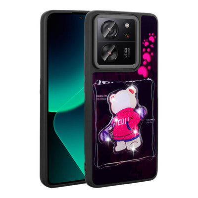 Xiaomi Mi 13T Pro Case Shining Embossed Iconic Figured Zore Amas Silicone Cover Black