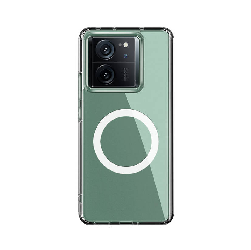 Xiaomi Mi 13T Pro Kılıf Sert PC Arka Yüzey Wireless Şarj Özellikli Zore Flet M-safe Kapak Renksiz