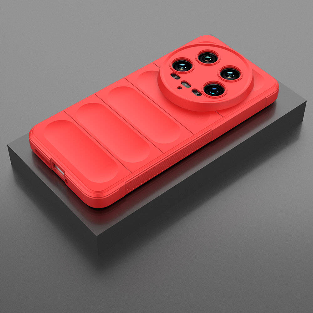 Xiaomi Mi 14 Ultra Kılıf Esnek TPU Oyuklu Arka Yüzey Tasarımlı Zore Etnik Silikon Kapak Siyah