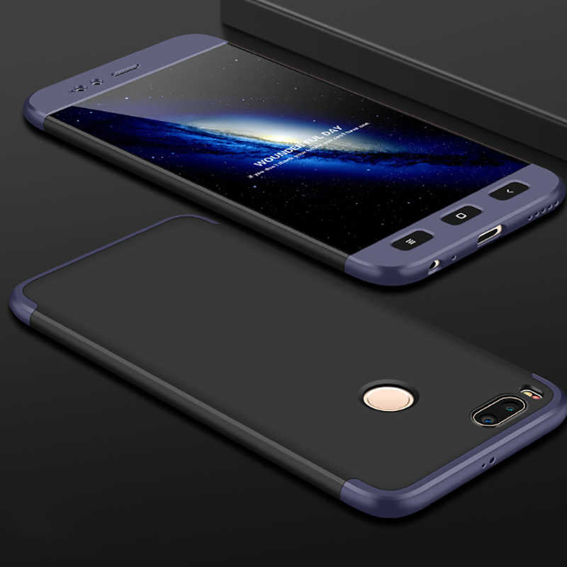 Xiaomi Mi 5x Kılıf Zore Ays Kapak Siyah-Mavi