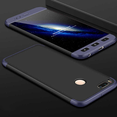 Xiaomi Mi 5x Kılıf Zore Ays Kapak Siyah-Mavi