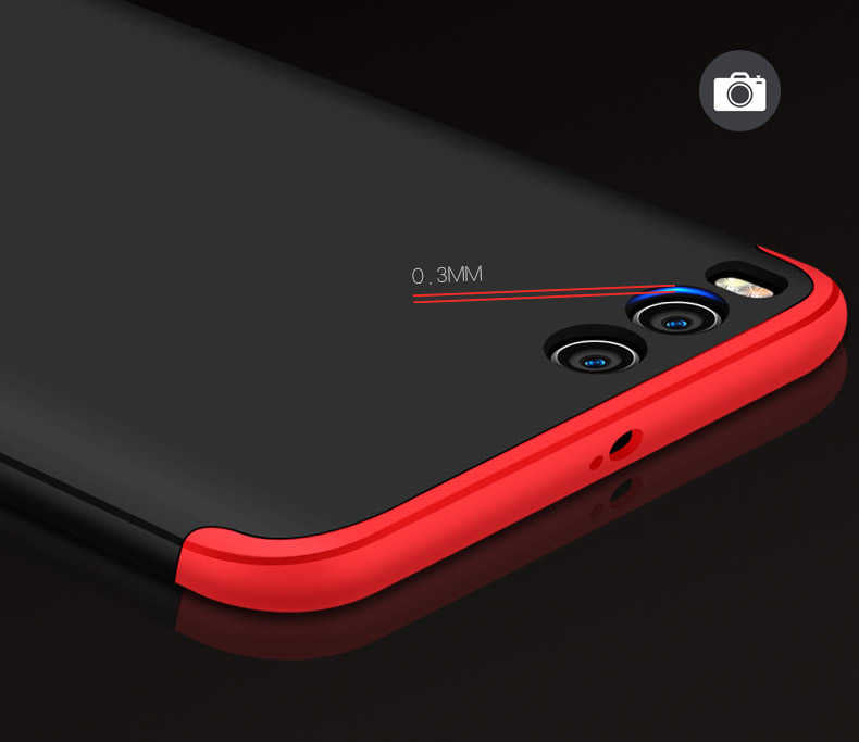 Xiaomi Mi 6 Kılıf Zore Ays Kapak Siyah-Kırmızı