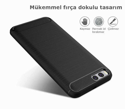 Xiaomi Mi 6 Kılıf Zore Room Silikon Kapak Siyah
