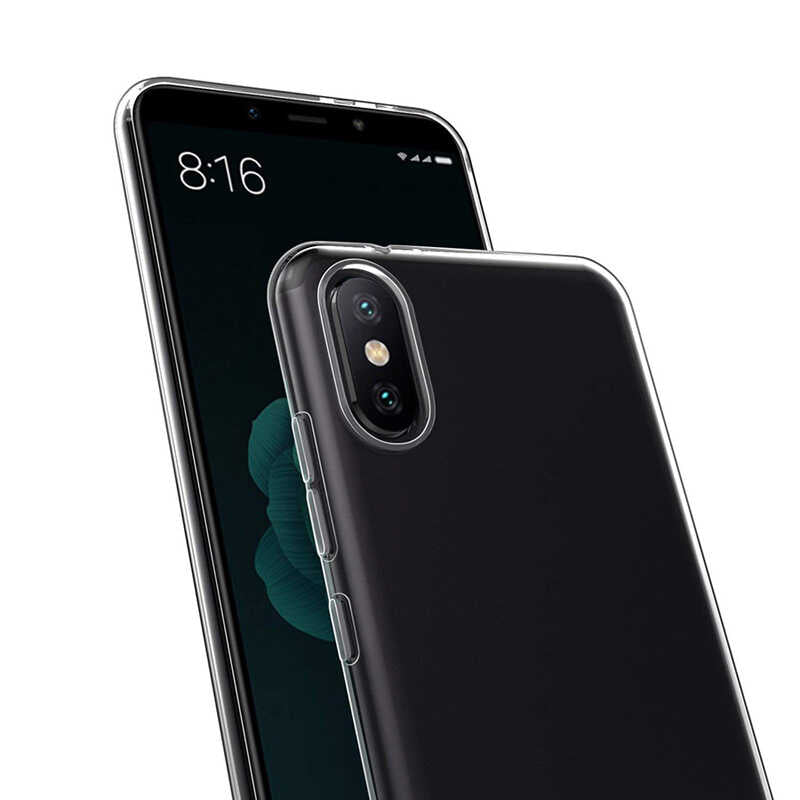 Xiaomi Mi 8 Kılıf Zore Süper Silikon Kapak Renksiz