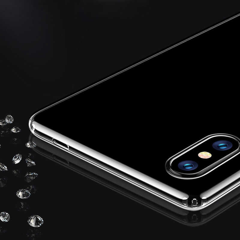 Xiaomi Mi 8 Kılıf Zore Süper Silikon Kapak Renksiz