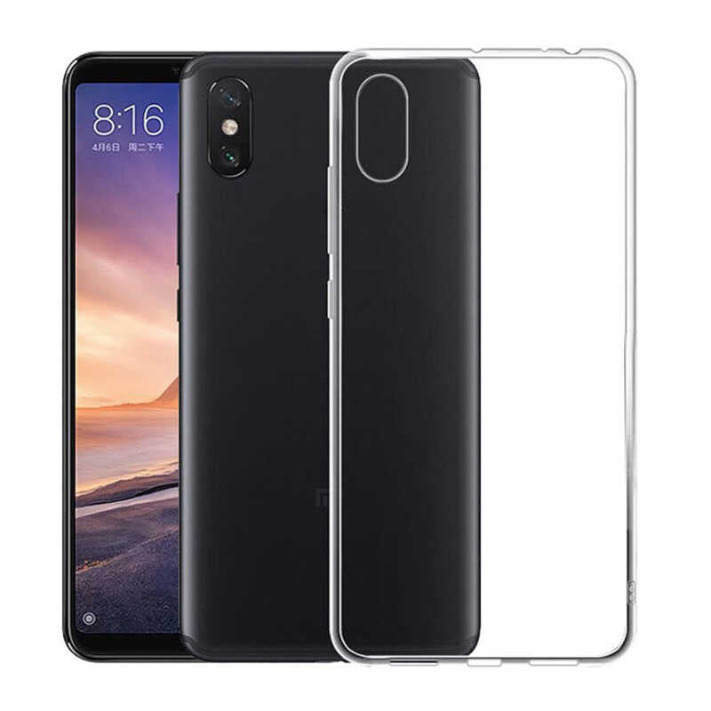 Xiaomi Mi 8 Kılıf Zore Süper Silikon Kapak Renksiz