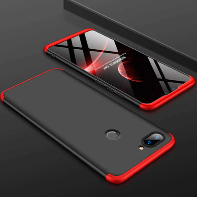 Xiaomi Mi 8 Lite Kılıf Zore Ays Kapak Siyah-Kırmızı