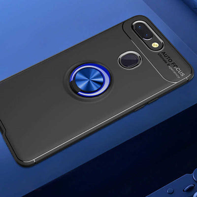 Xiaomi Mi 8 Lite Kılıf Zore Ravel Silikon Kapak Siyah-Mavi