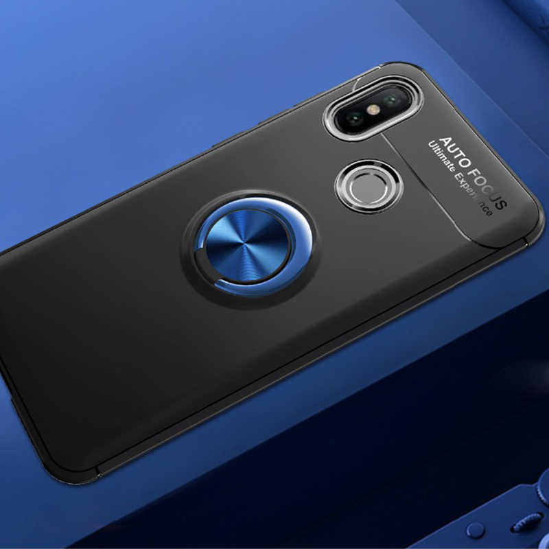 Xiaomi Mi 8 SE Kılıf Zore Ravel Silikon Kapak Siyah-Mavi