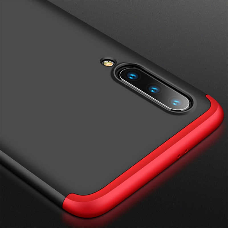 Xiaomi Mi 9 Kılıf Zore Ays Kapak Siyah-Kırmızı