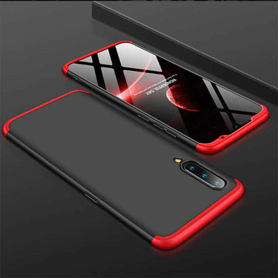 Xiaomi Mi 9 Kılıf Zore Ays Kapak Siyah-Kırmızı