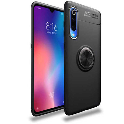Xiaomi Mi 9 Kılıf Zore Ravel Silikon Kapak Siyah-Rose Gold
