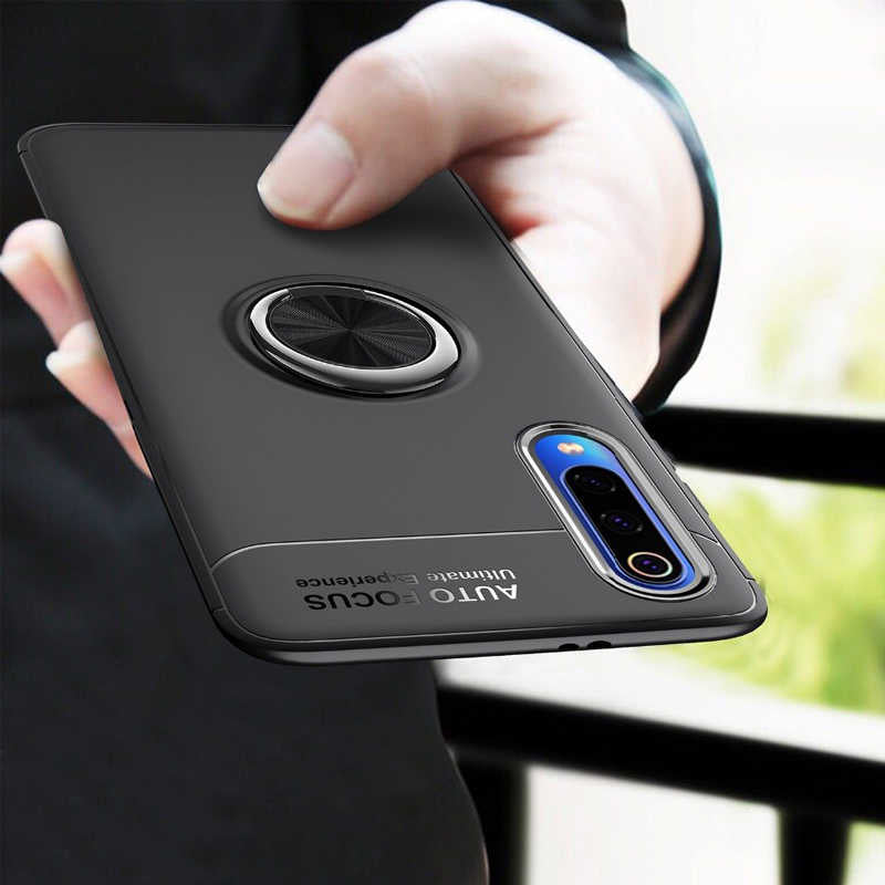 Xiaomi Mi 9 Kılıf Zore Ravel Silikon Kapak Siyah-Rose Gold