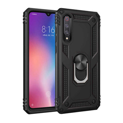 Xiaomi Mi 9 Kılıf Zore Vega Kapak Siyah