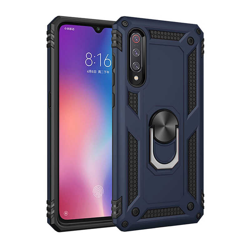 Xiaomi Mi 9 Kılıf Zore Vega Kapak Mavi