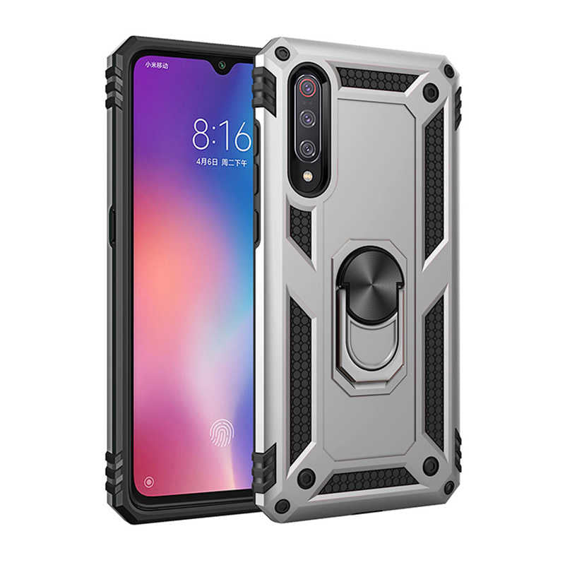 Xiaomi Mi 9 Kılıf Zore Vega Kapak Gri