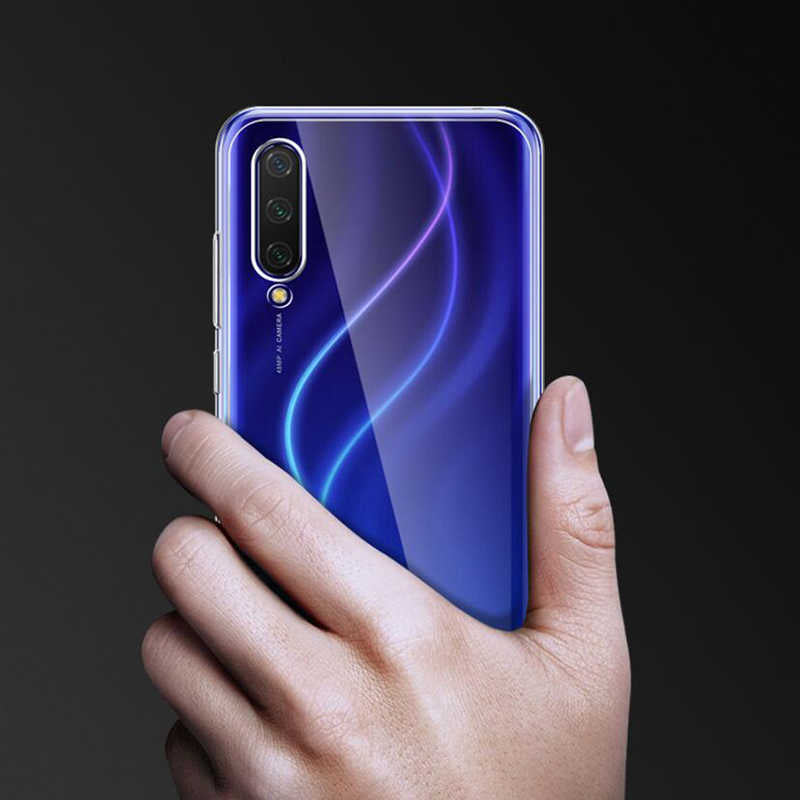 Xiaomi Mi 9 Lite Kılıf Zore Süper Silikon Kapak Renksiz