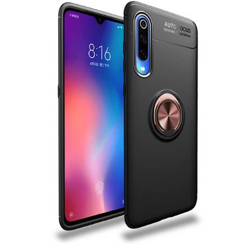 Xiaomi Mi 9 Se Kılıf Zore Ravel Silikon Kapak Siyah-Rose Gold