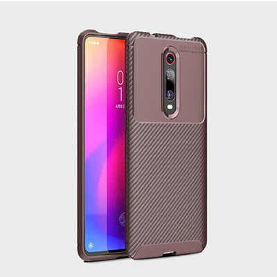 Xiaomi Mi 9T Kılıf Zore Negro Silikon Kapak Kahverengi