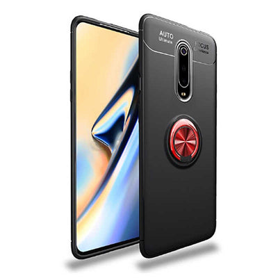 Xiaomi Mi 9T Kılıf Zore Ravel Silikon Kapak Siyah-Kırmızı