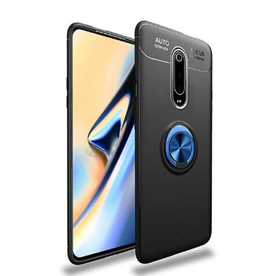 Xiaomi Mi 9T Kılıf Zore Ravel Silikon Kapak Siyah-Mavi