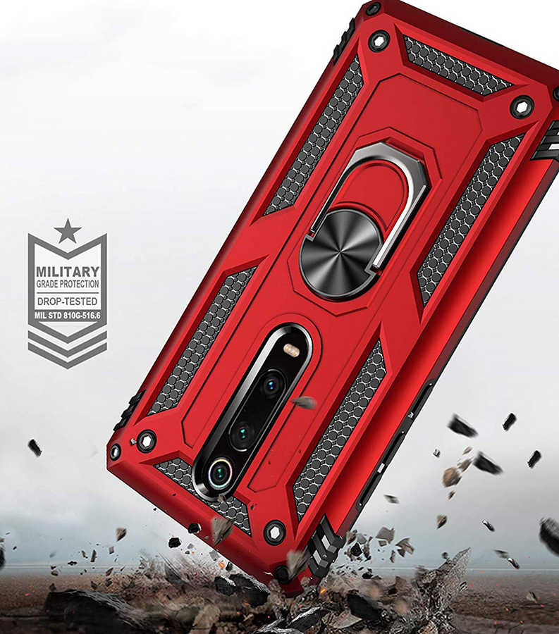 Xiaomi Mi 9T Kılıf Zore Vega Kapak Gri