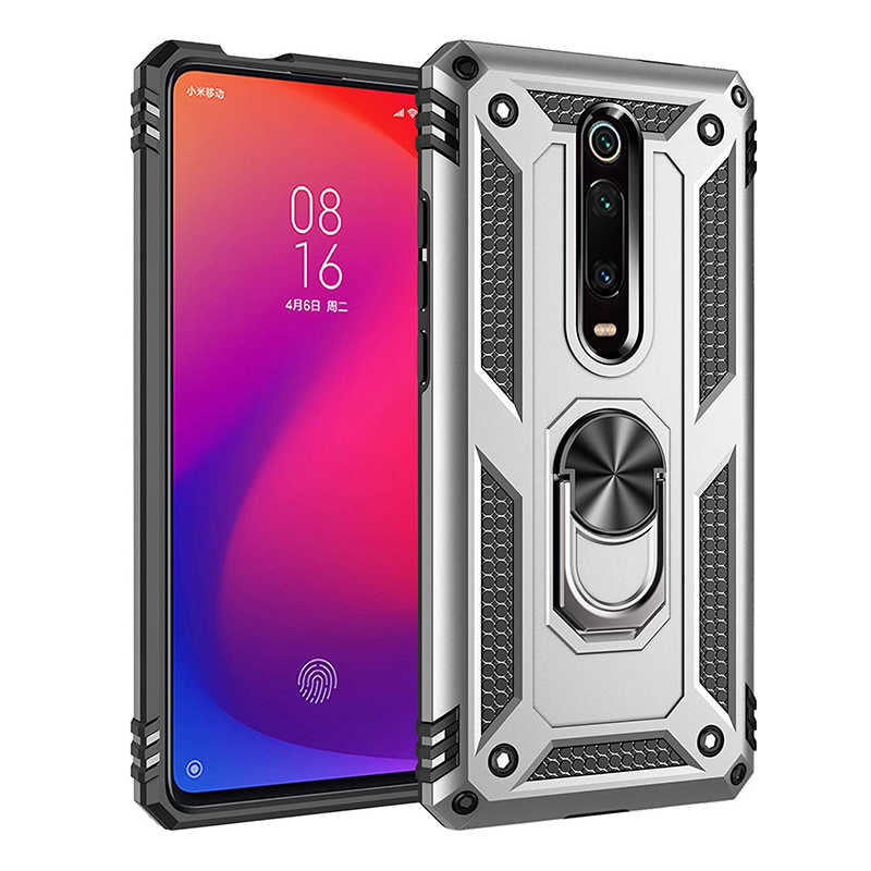 Xiaomi Mi 9T Kılıf Zore Vega Kapak Gri