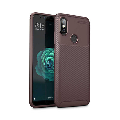 Xiaomi Mi A2 Lite Kılıf Zore Negro Silikon Kapak Kahverengi