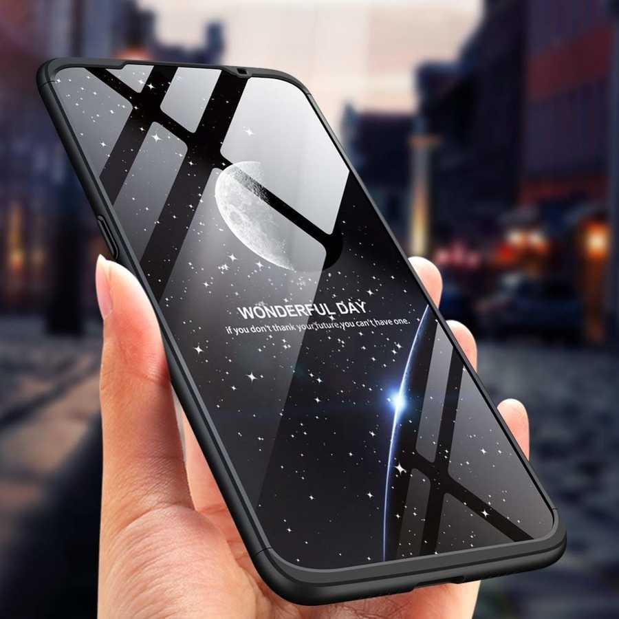 Xiaomi Mi A3 Kılıf Zore Ays Kapak Siyah-Gold