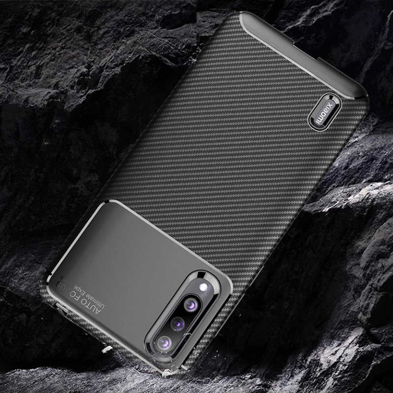 Xiaomi Mi A3 Kılıf Zore Negro Silikon Kapak Kahverengi