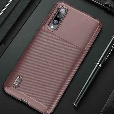 Xiaomi Mi A3 Kılıf Zore Negro Silikon Kapak Kahverengi