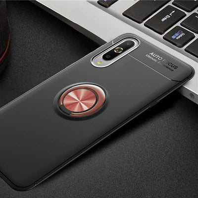 Xiaomi Mi A3 Kılıf Zore Ravel Silikon Kapak Siyah-Rose Gold