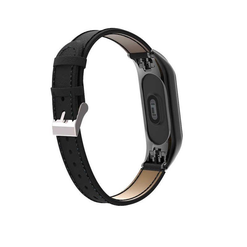 Xiaomi Mi Band 3 KRD-07 Deri Kordon Siyah