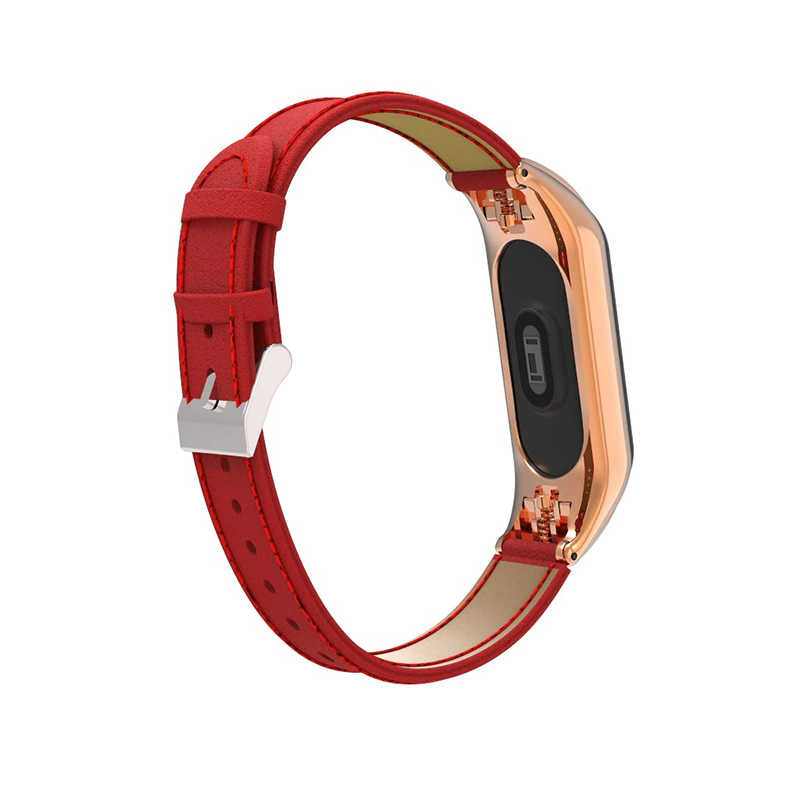 Xiaomi Mi Band 3 KRD-07 Deri Kordon Kahverengi