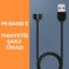 Xiaomi Mi Band 5 Zore Usb Şarj Kablosu Siyah
