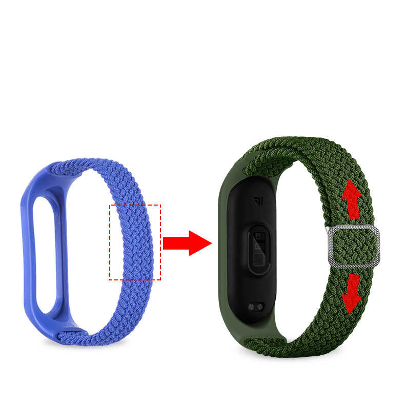 Xiaomi Mi Band 6 KRD-49 Örgü Kordon Colorful Black