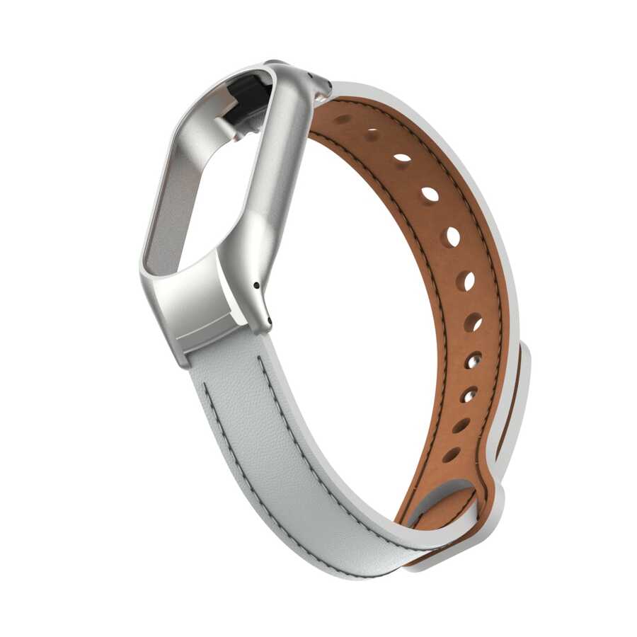 Xiaomi Mi Band 7 KRD-68 Deri Kordon Kırmızı