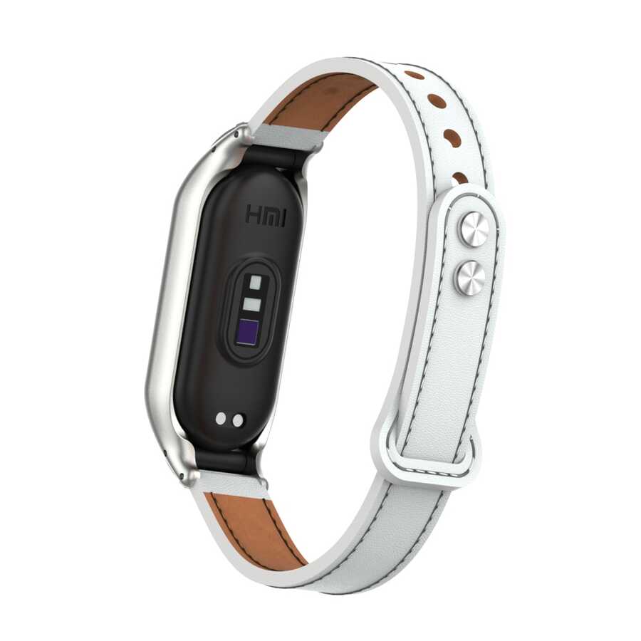 Xiaomi Mi Band 7 KRD-68 Deri Kordon Kırmızı
