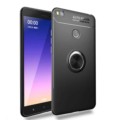 Xiaomi Mi Max 2 Kılıf Zore Ravel Silikon Kapak Siyah-Rose Gold