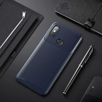 Xiaomi Mi Max 3 Kılıf Zore Negro Silikon Kapak Lacivert