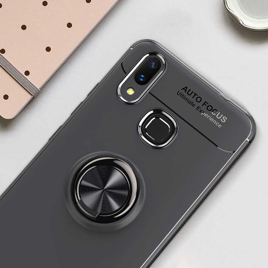 Xiaomi Mi Max 3 Kılıf Zore Ravel Silikon Kapak Siyah-Mavi