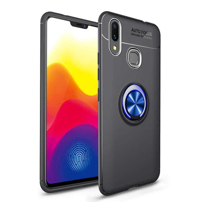 Xiaomi Mi Max 3 Kılıf Zore Ravel Silikon Kapak Siyah-Mavi